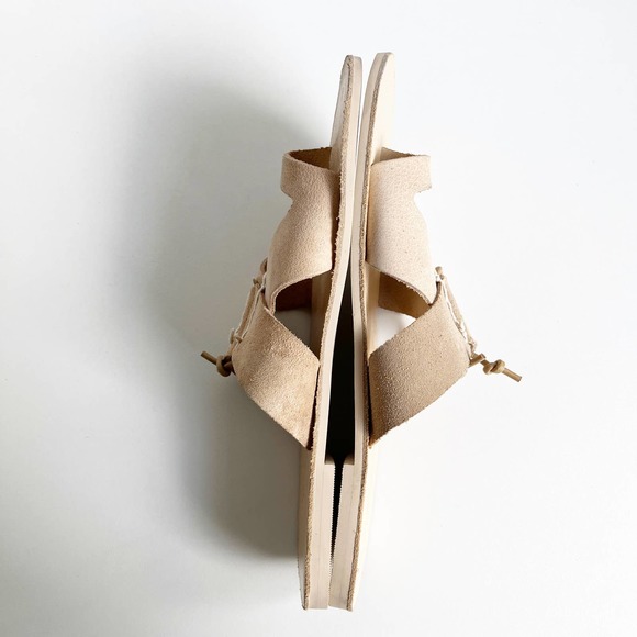 EUC Free People Tan Leather Sophie Slip On Sandal Size 38/7.5-8 - Picture 2 of 8